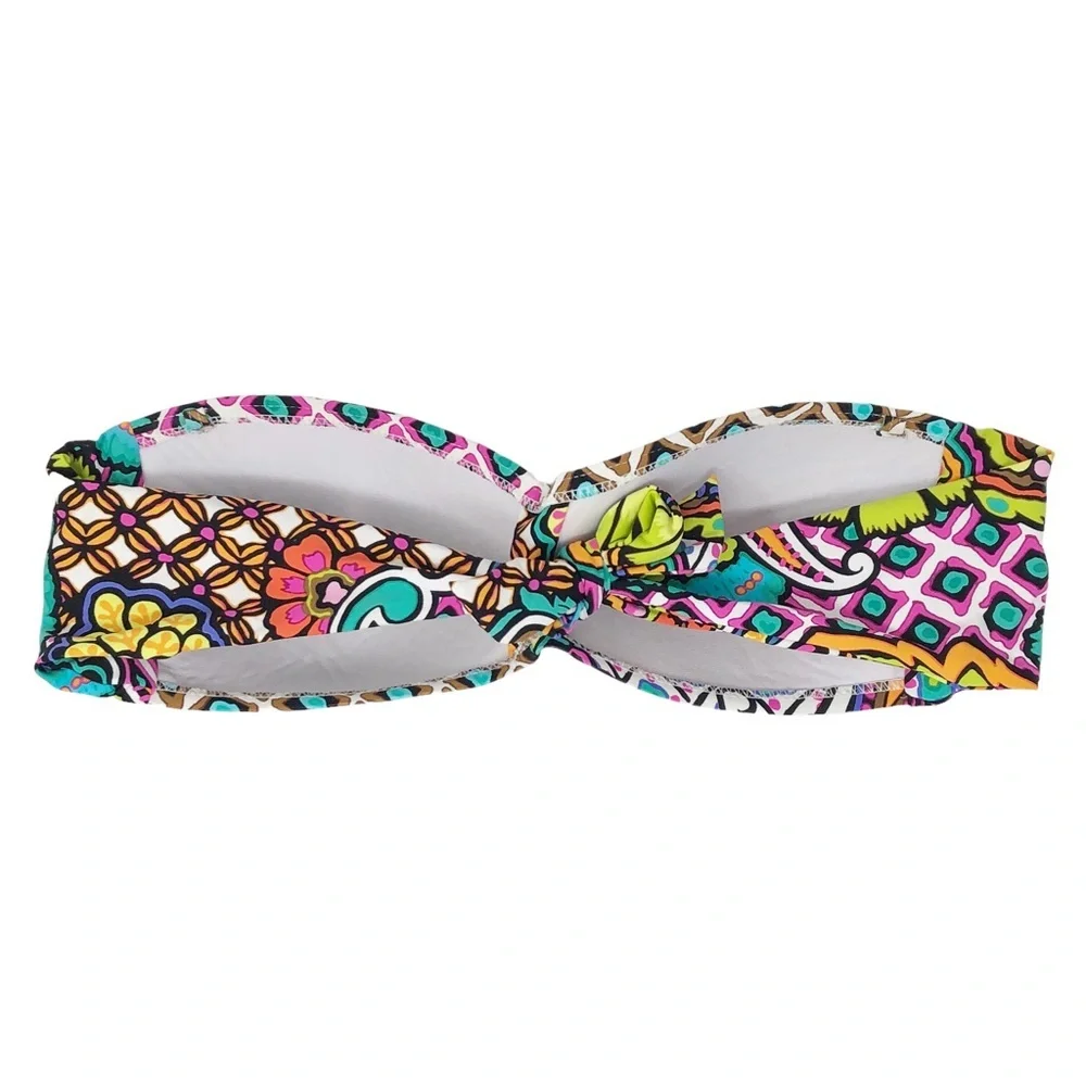 TrinaTurk Madagascar Paisley‎ Floral Bandeau Bikini Top